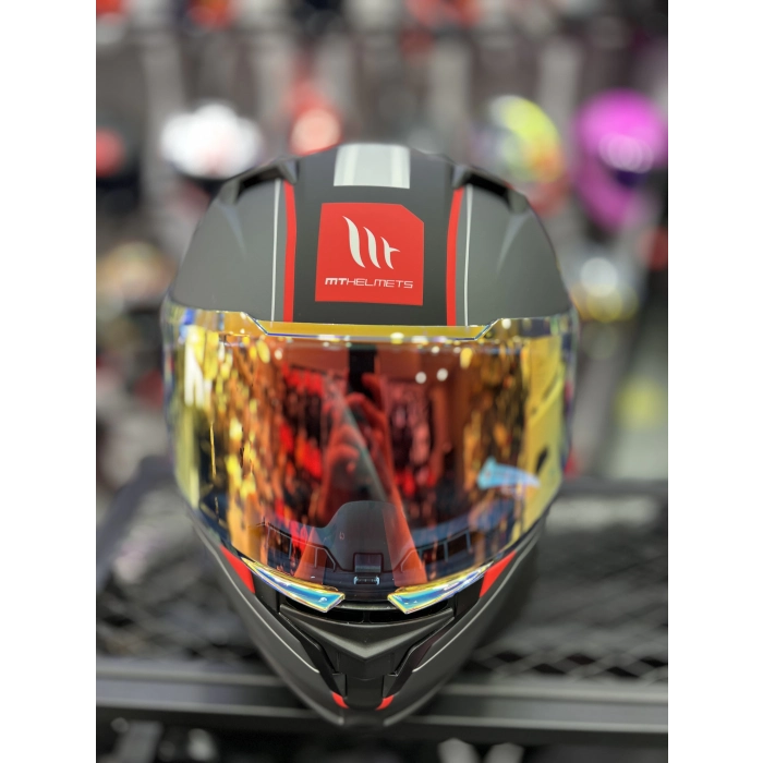 Braker Charm Mat Kırmızı Şeffaf (+1 Gold Vizör)