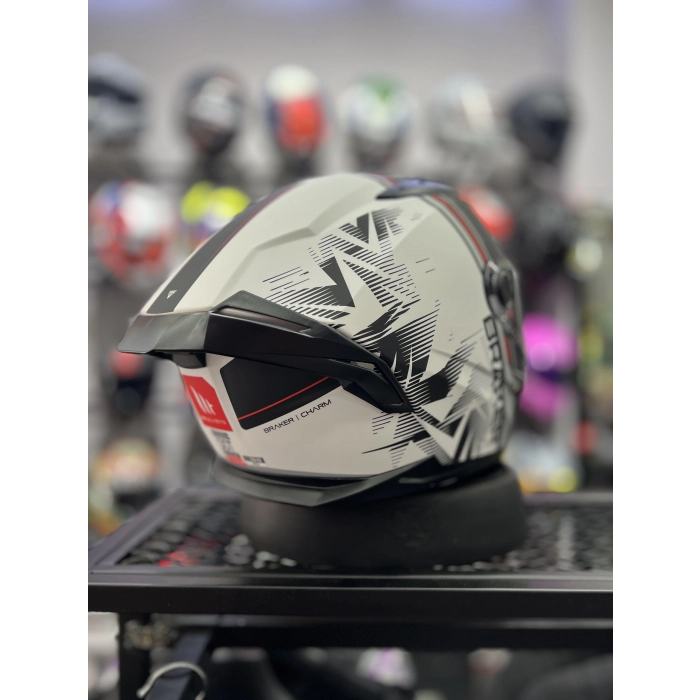 Braker Charm Mat Beyaz Şeffaf (+1 Ayna Vizör)