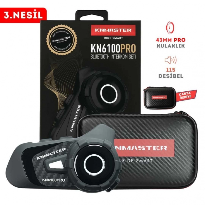 Knmaster KN6100 PRO Motosiklet Kask İnterkom Seti-