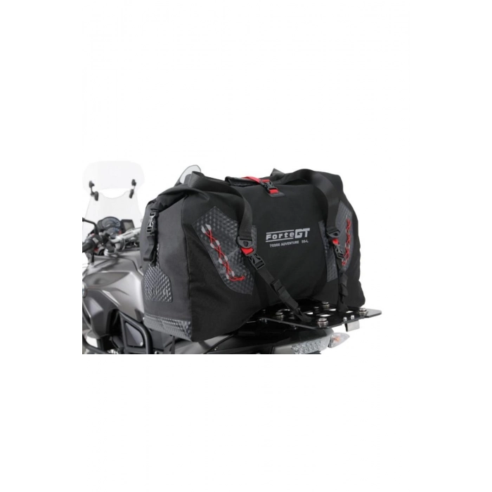 70900 Adventure Motosiklet Arka Çanta 55 Litre Valiz Model Siyah Kırmızı