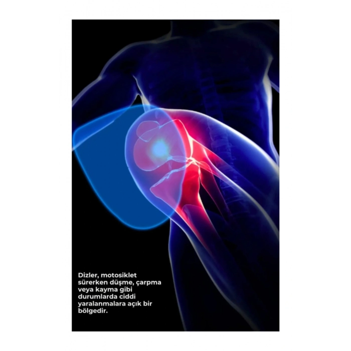 Motosiklet Lüx Dizlik Mafsallı Koruma Rahat Kullanım Motorcu Diz Koruyucu