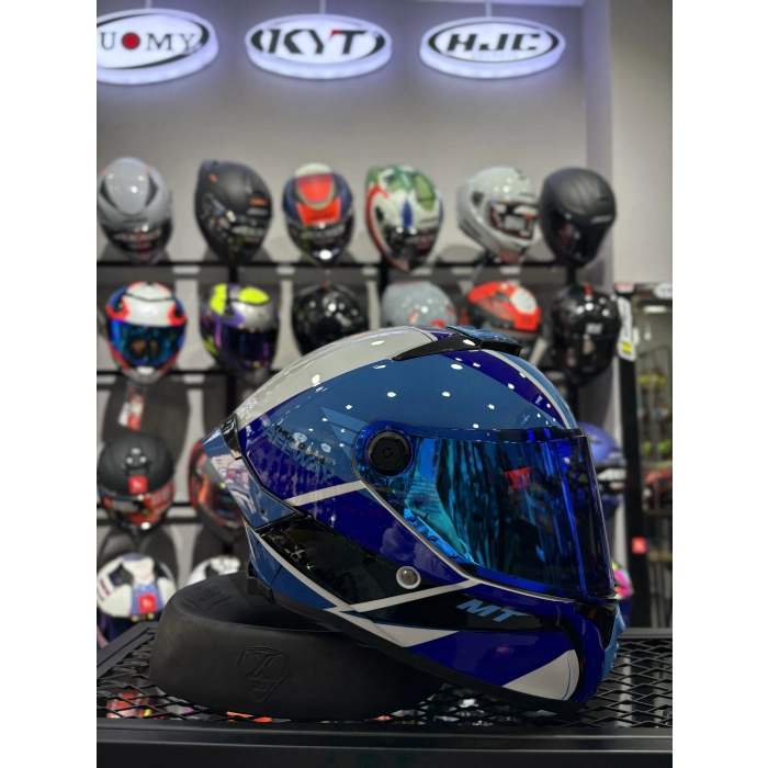 THUNDER 4 GLOSS BLUE KASK (ŞEFFAF VİZÖRLÜ)