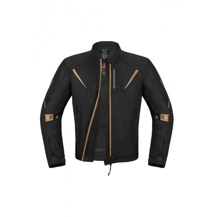 Jk194 Yazlık Fileli Motosiklet Montu Siyah/gold