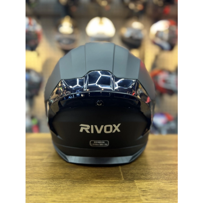 R1 Mat Siyah Vizörlü Kapalı Kask (Güneş Vizörlü)