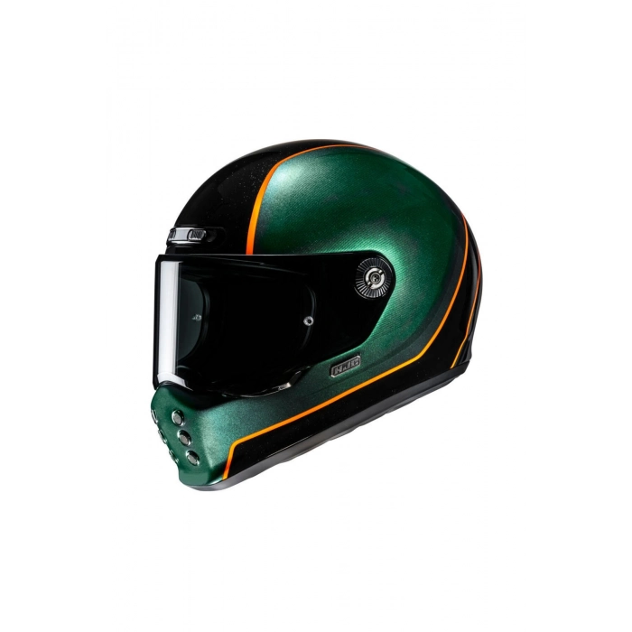 V10 Hodu MC47 Kapalı Motosiklet Kaskı Yeşil