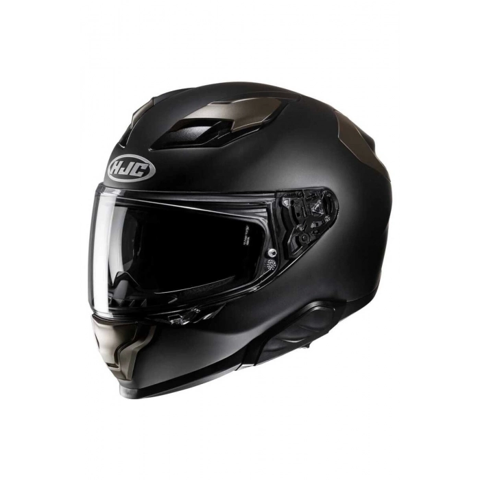 F71 Güneş Visörlü Kapalı Motosiklet Kaskı Semi Flat Siyah