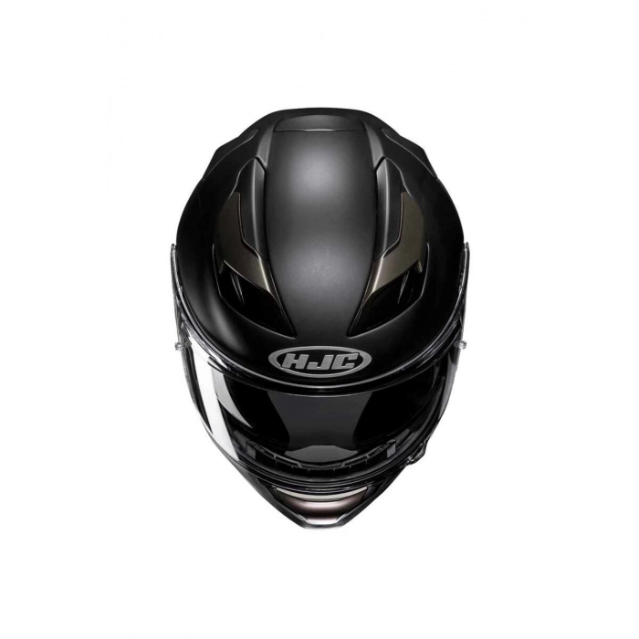 F71 Güneş Visörlü Kapalı Motosiklet Kaskı Semi Flat Siyah