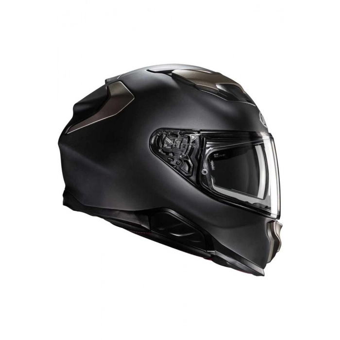F71 Güneş Visörlü Kapalı Motosiklet Kaskı Semi Flat Siyah