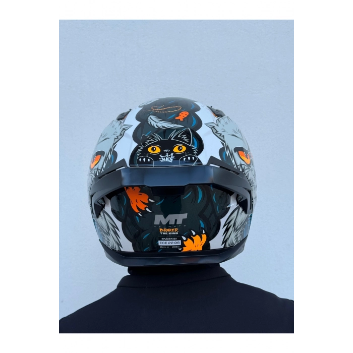 Braker Sv The King A7 Turuncu vizörlü (+1 şeffaf vizörlü)