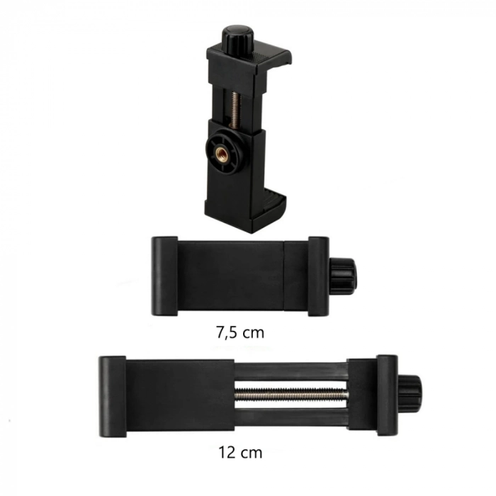 HC-20 | Motosiklet Kask Çene Telefon ve Aksiyon Kamera Tutucu (Full Set)