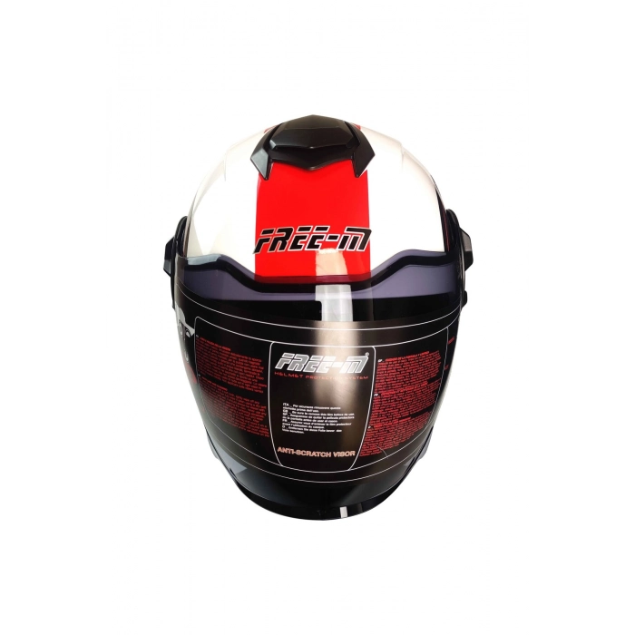 FR-665 Yarım Motosiklet Kaskı - Circle Desenli, Güneş Vizörlü CE Onaylı