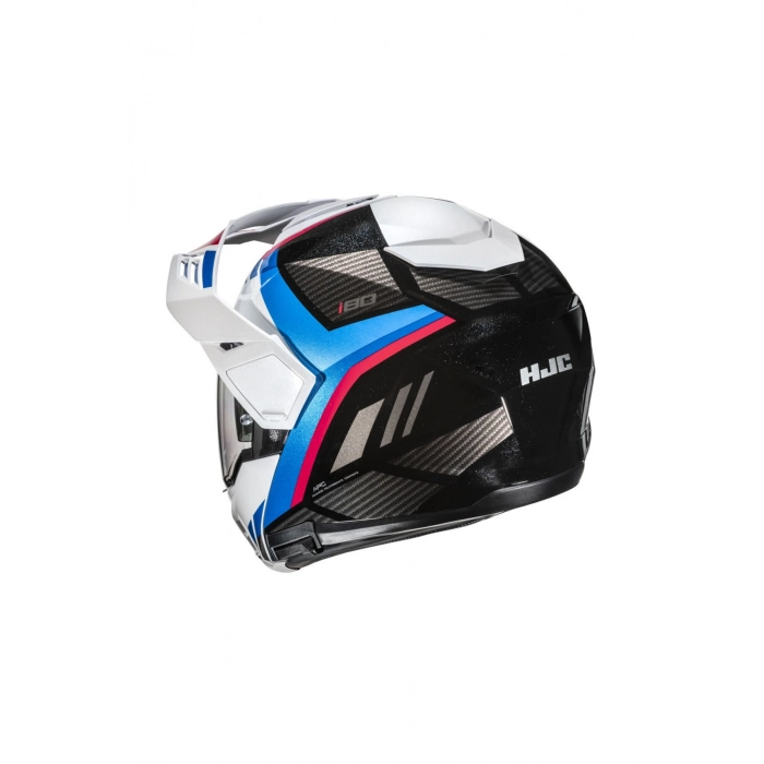 İ80 Imes MC21 Çene Açılır Motosiklet Kaskı Mavi Beyaz Kırmızı