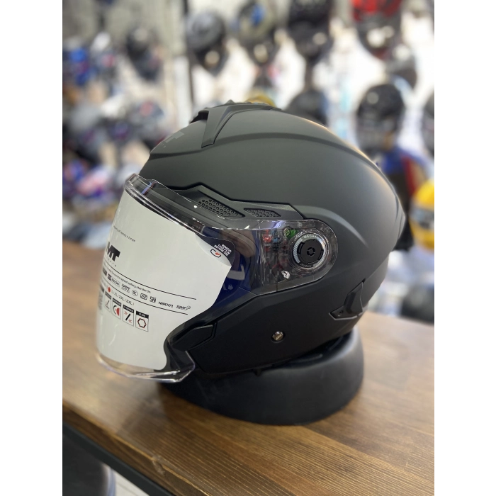 MAT SİYAH YARIM KASK