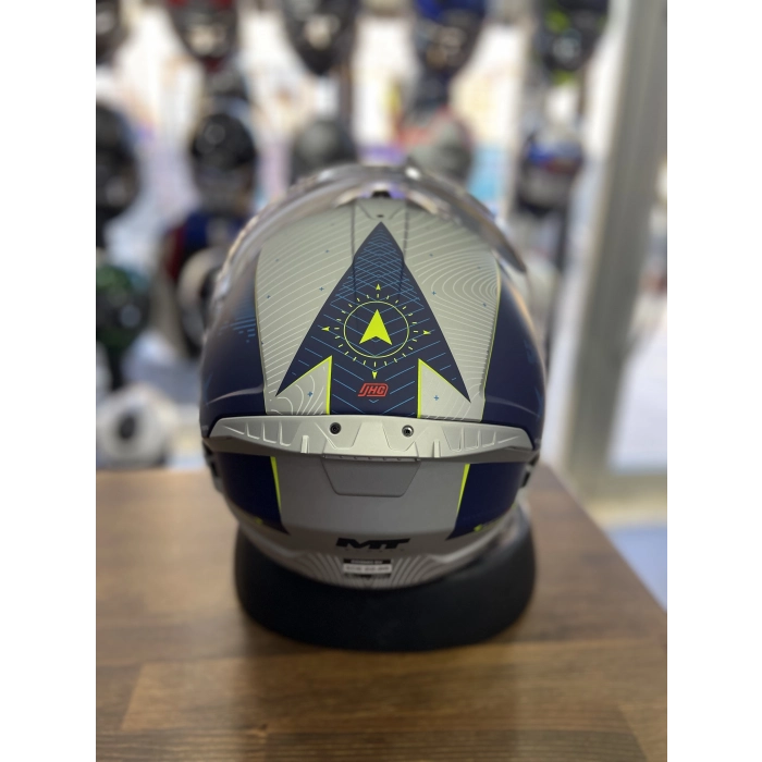 LAYOUT MAT MAVİ YARIM KASK GÜNEŞ VİZÖRLÜ