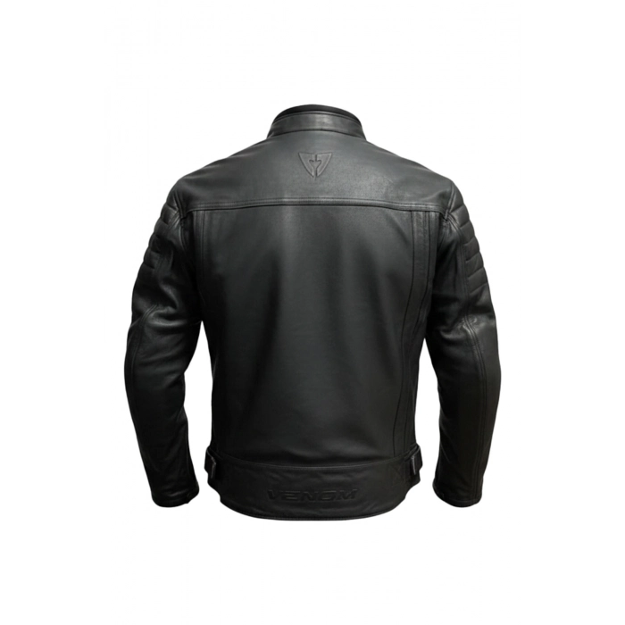 Motosiklet Montu Mustang Siyah Deri 4 Mevsim %100 Leader Motorcu Mont