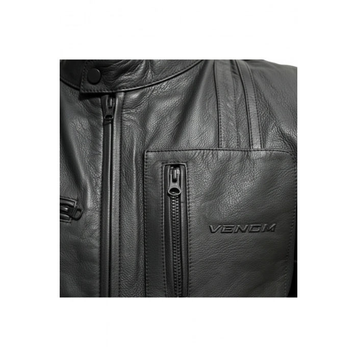 Motosiklet Montu Mustang Siyah Deri 4 Mevsim %100 Leader Motorcu Mont