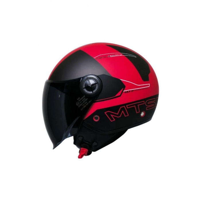 FX-101 Design Red Yarım Kask - Kırmızı | ABS Gövde & CE Onaylı