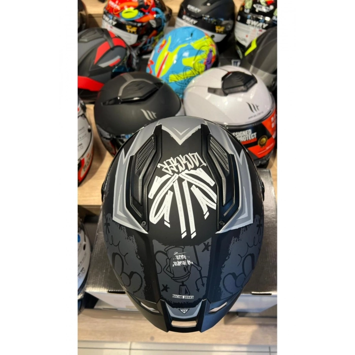 MT KASK FF126 STINGER 2 TAGGER B2 MAT(ŞEFFAF VİZÖRLÜ)