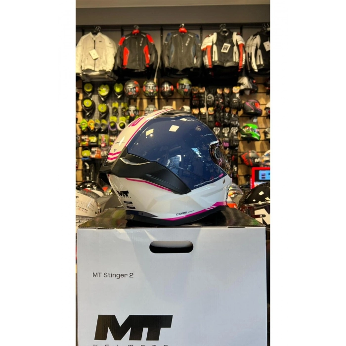 MT KASK FF126 STINGER 2 CORE A8 PARLAK(ŞEFFAF VİZÖRLÜ)