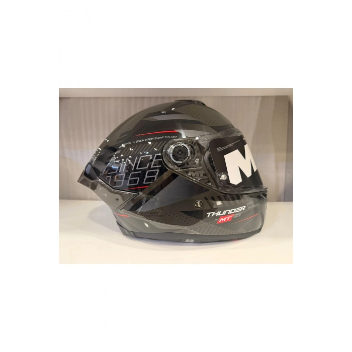KASK MT THUNDER 4R SV LUMİNENCE D1 PARLAK GRİ
