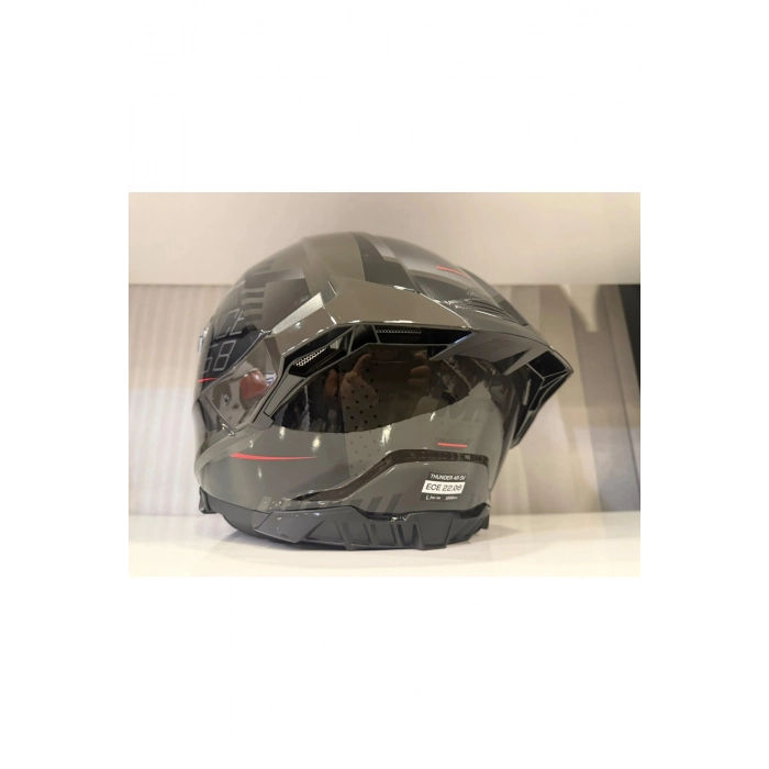 KASK MT THUNDER 4R SV LUMİNENCE D1 PARLAK GRİ