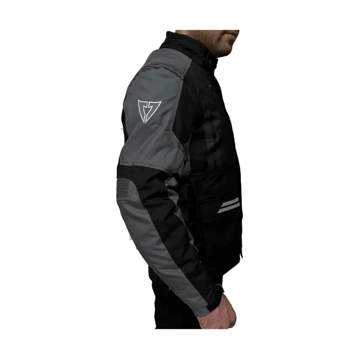 Motosiklet Montu Tourex 4 Mevsim CE Sertifikalı Touring Long Motor Mont Siyah-Gri