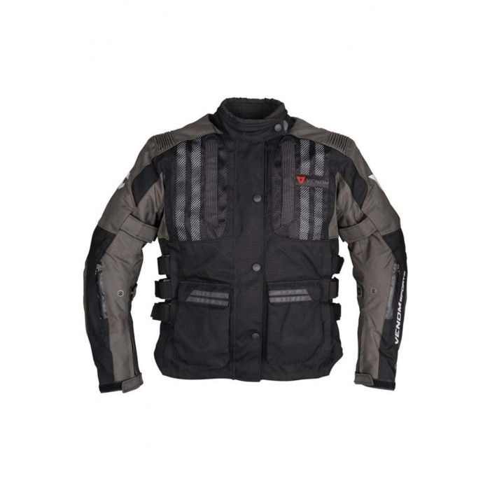 Motosiklet Montu Tourex 4 Mevsim CE Sertifikalı Touring Long Motor Mont Siyah-Gri