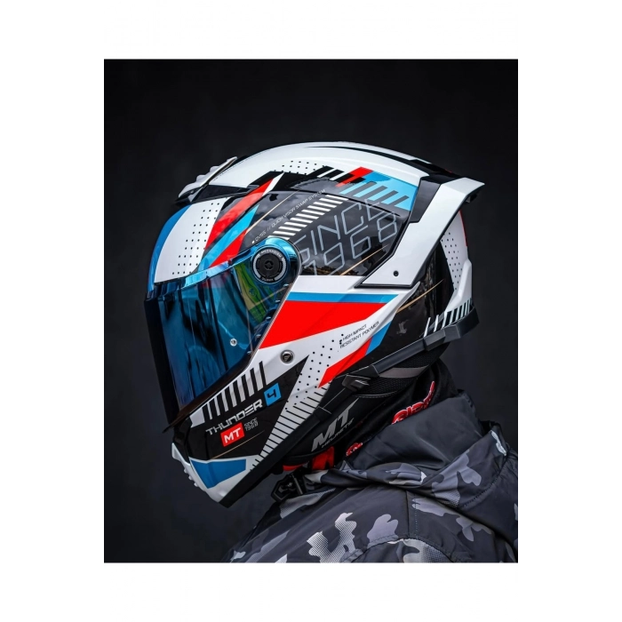 Thunder 4 Sv Luminence A7 parlak kask (şeffaf vizörlü biçimde gönderilecektir)