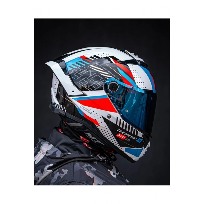 Thunder 4 Sv Luminence A7 parlak kask (şeffaf vizörlü biçimde gönderilecektir)