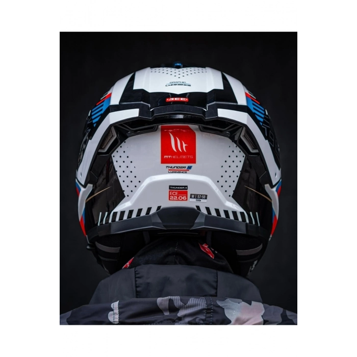 Thunder 4 Sv Luminence A7 parlak kask (şeffaf vizörlü biçimde gönderilecektir)
