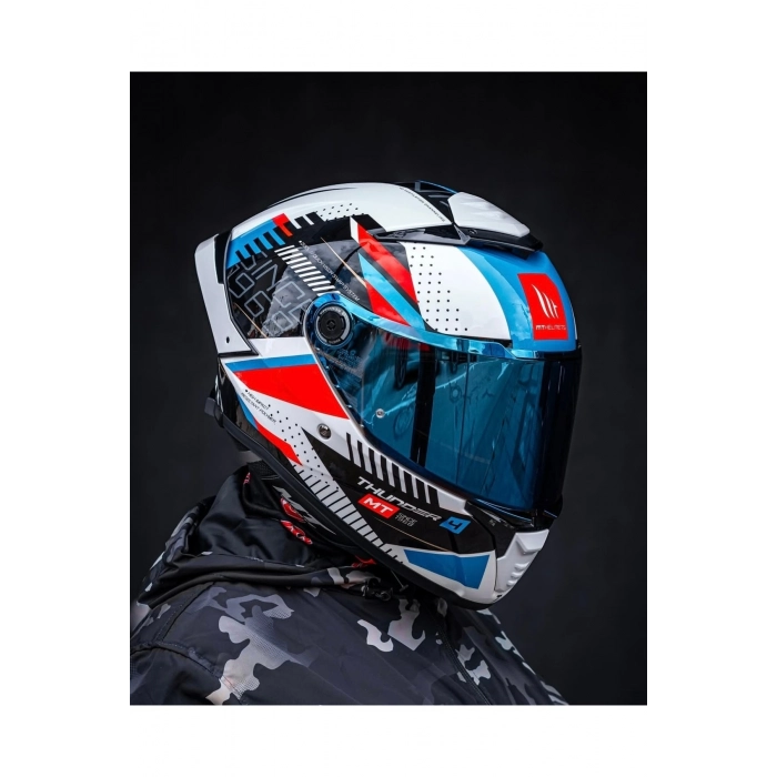 Thunder 4 Sv Luminence A7 parlak kask (şeffaf vizörlü biçimde gönderilecektir)