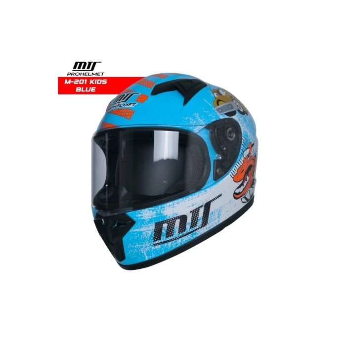 M201 Kapalı Model Çocuk Kaskı (Mavi)