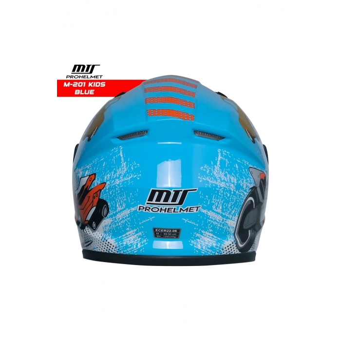 M201 Kapalı Model Çocuk Kaskı (Mavi)
