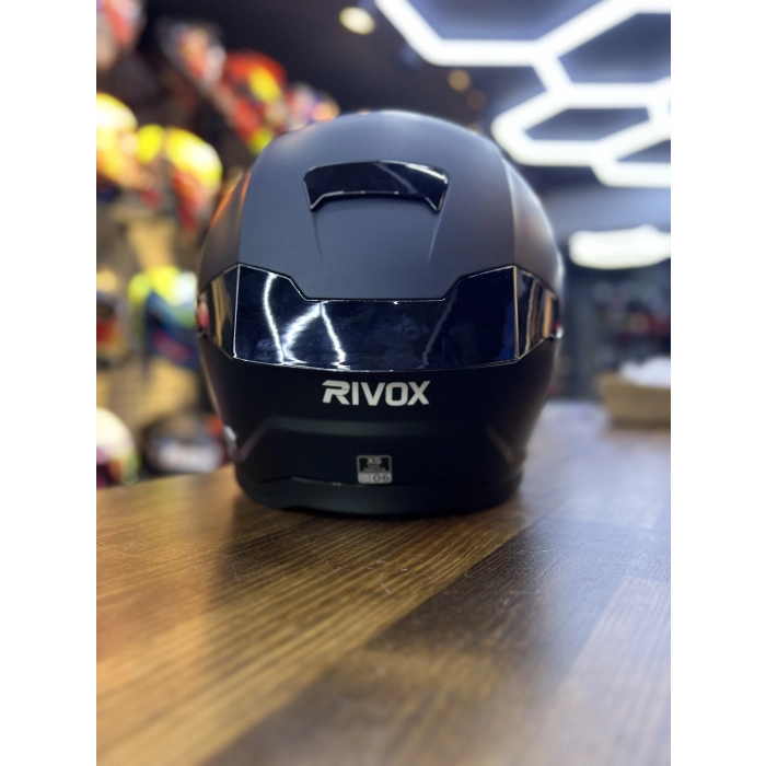 RX MAT SİYAH KASK ŞEFFAF (+1 AYNA) VİZÖRLÜ