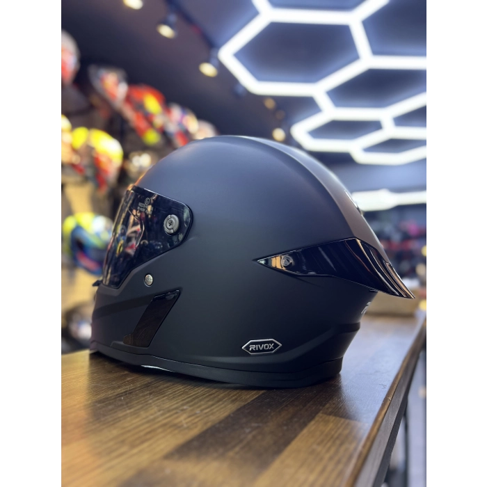 RX MAT SİYAH KASK ŞEFFAF(+1 SİYAH ) VİZÖRLÜ