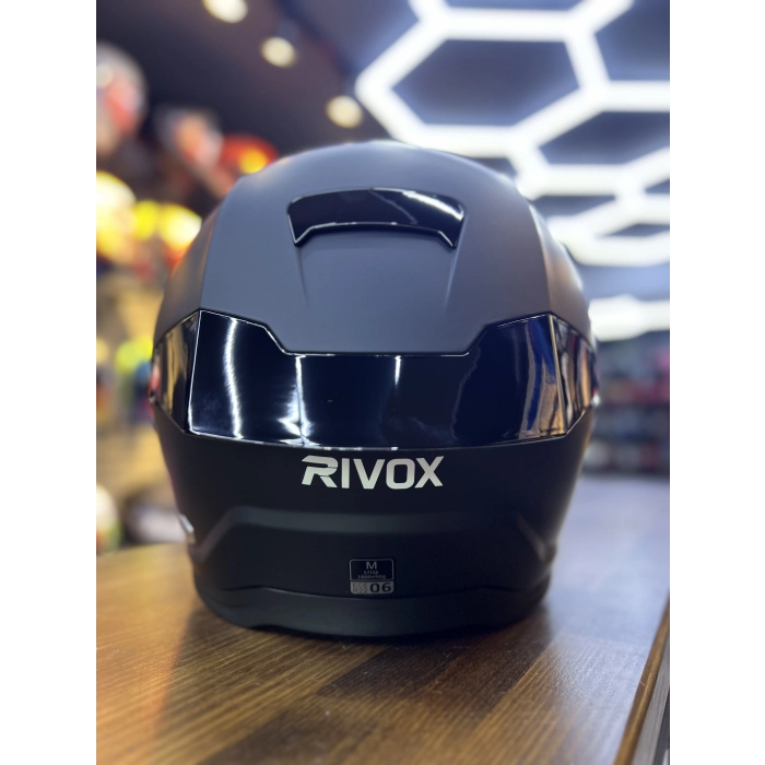 RX MAT SİYAH KASK ŞEFFAF (+1 GOLD ) VİZÖRLÜ