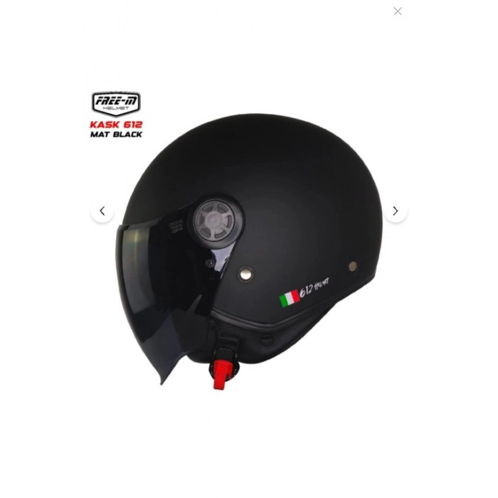 612 AÇIK (YARIM) -612 MATT BLACK- MOTOSİKLET KASKI