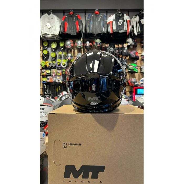 MT KASK FU935SV GENESIS SV PURE A1 PARLAK SIYAH ÇENE AÇILIR