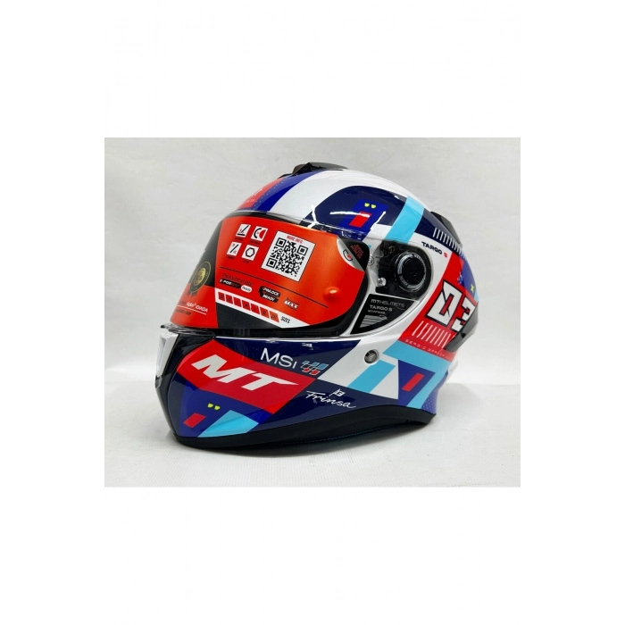 Helmets Targo S Sergio Garcia D7 Şeffaf Vizörlü V-14b Kapalı Kask Parlak Renk