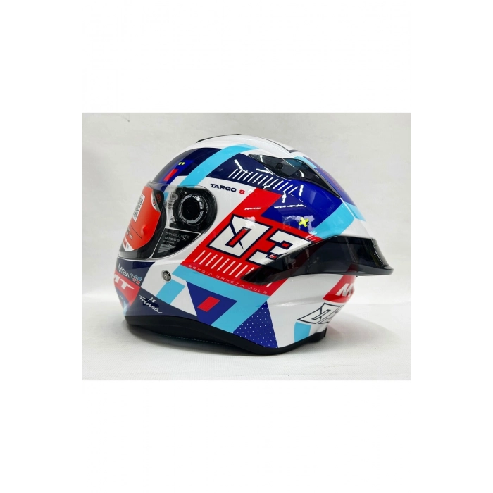 Helmets Targo S Sergio Garcia D7 Şeffaf Vizörlü V-14b Kapalı Kask Parlak Renk
