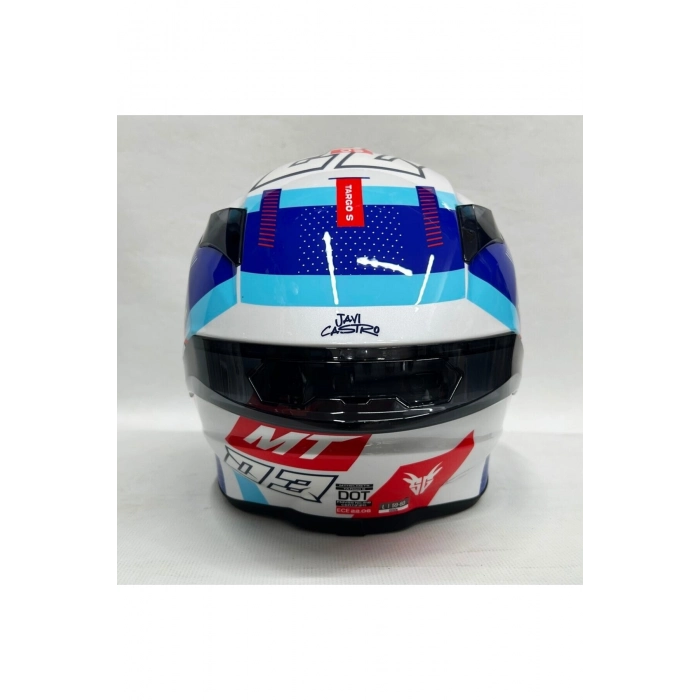 Helmets Targo S Sergio Garcia D7 Şeffaf Vizörlü V-14b Kapalı Kask Parlak Renk