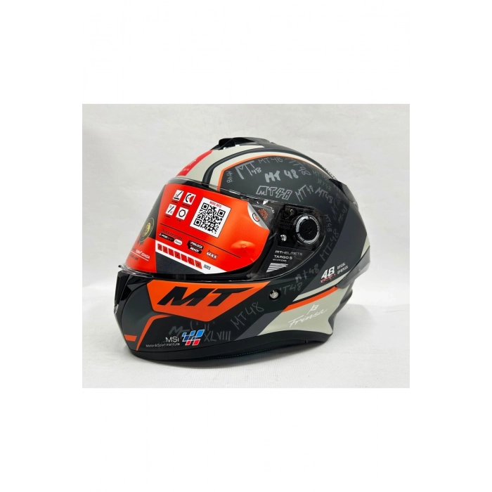 Helmets Targo S Ivan Ortola B4 Şeffaf Vizörlü V-14b Kapalı Kask Mat Renk