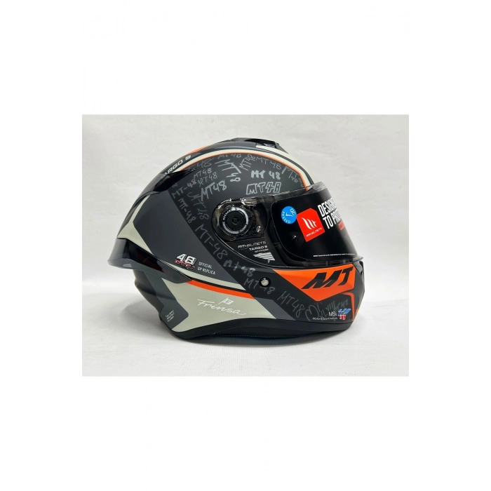 Helmets Targo S Ivan Ortola B4 Şeffaf Vizörlü V-14b Kapalı Kask Mat Renk