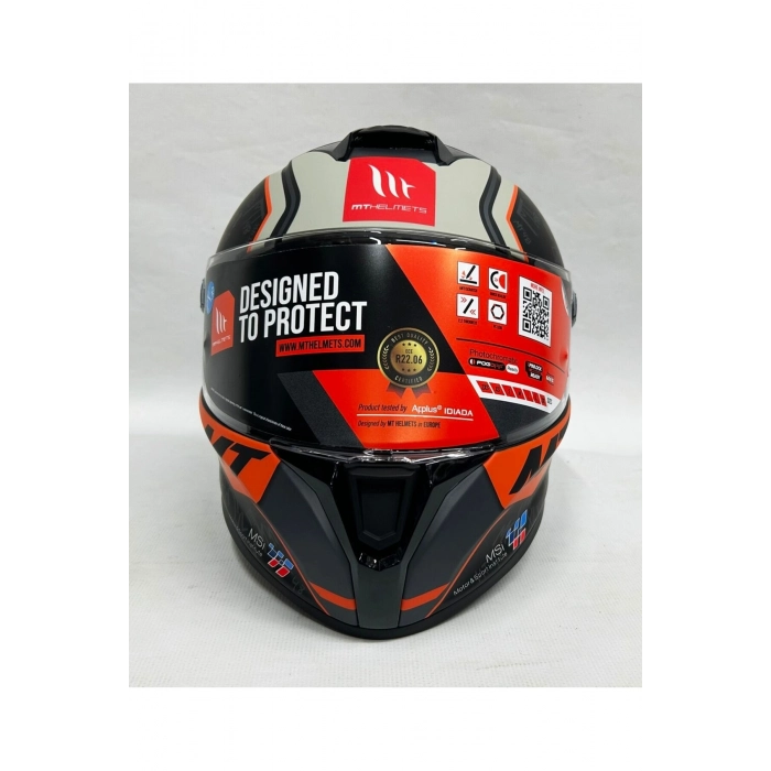 Helmets Targo S Ivan Ortola B4 Şeffaf Vizörlü V-14b Kapalı Kask Mat Renk