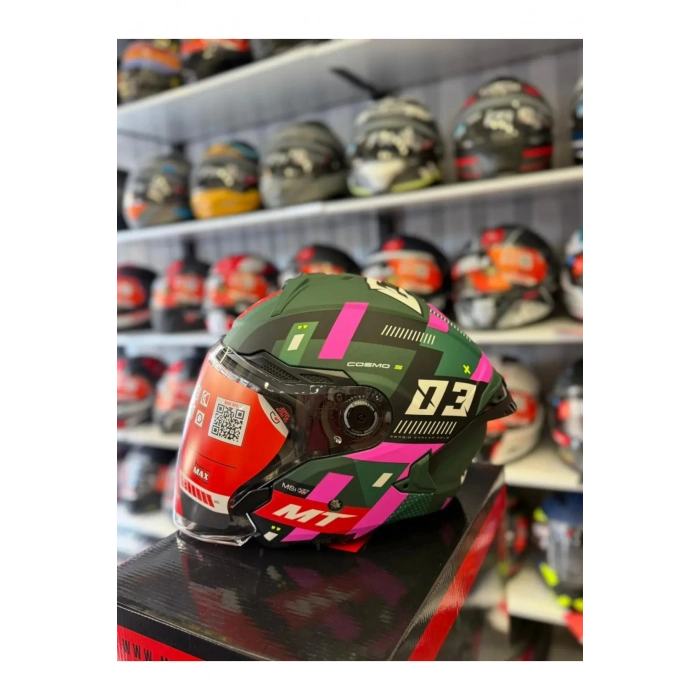 KASK MT COSMO SV SERGIO GARCIA D18 MAT PEMBE/YEŞİL