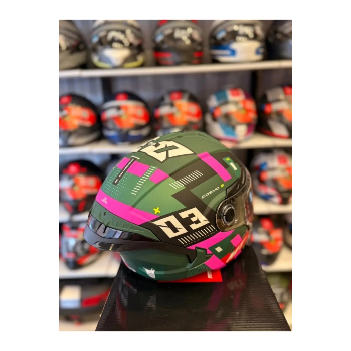 KASK MT COSMO SV SERGIO GARCIA D18 MAT PEMBE/YEŞİL