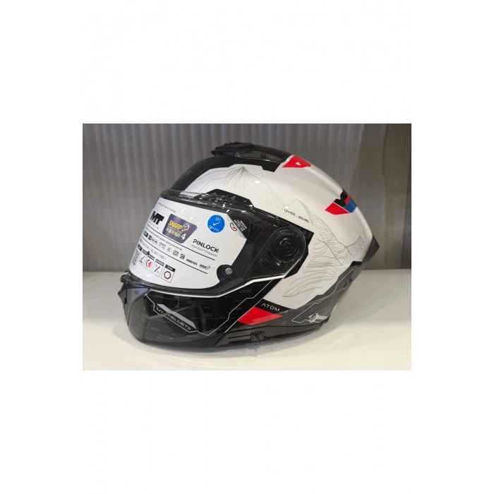 KASK MT ATOM 2 HİGHLANDS A7 MAVİ/BEYAZ/SİYAH