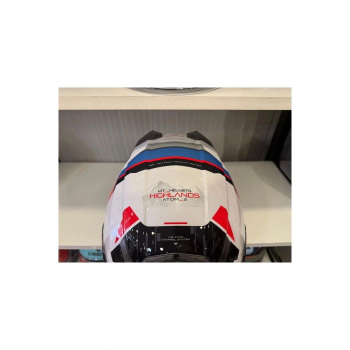 KASK MT ATOM 2 HİGHLANDS A7 MAVİ/BEYAZ/SİYAH