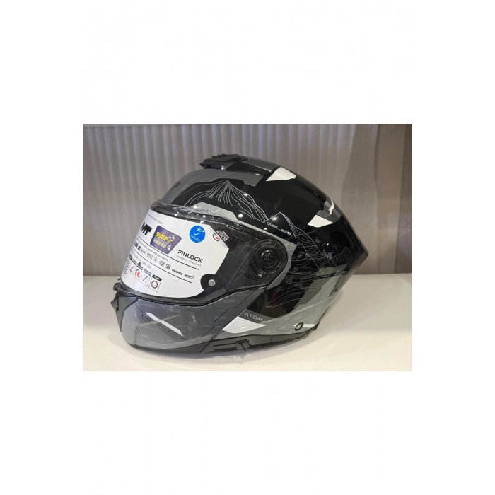 KASK MT ATOM 2 HİGHLANDS C2 PARLAK GRİ