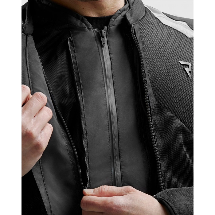 JAX SİYAH GRİ MOTORCU MONTU